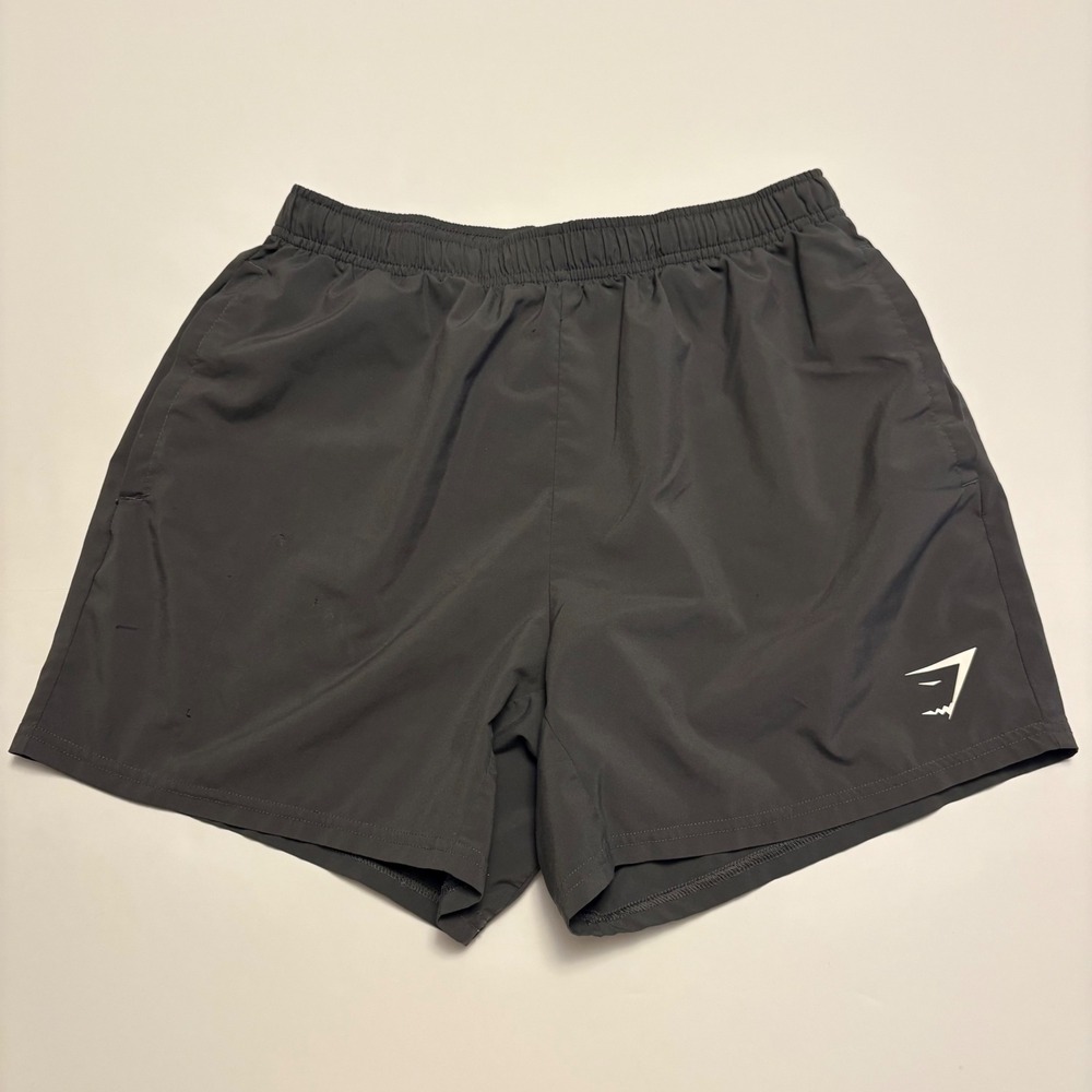 Gymshark Athletic Shorts Mens Medium Gray Elastic Waist Drawstring Activewear